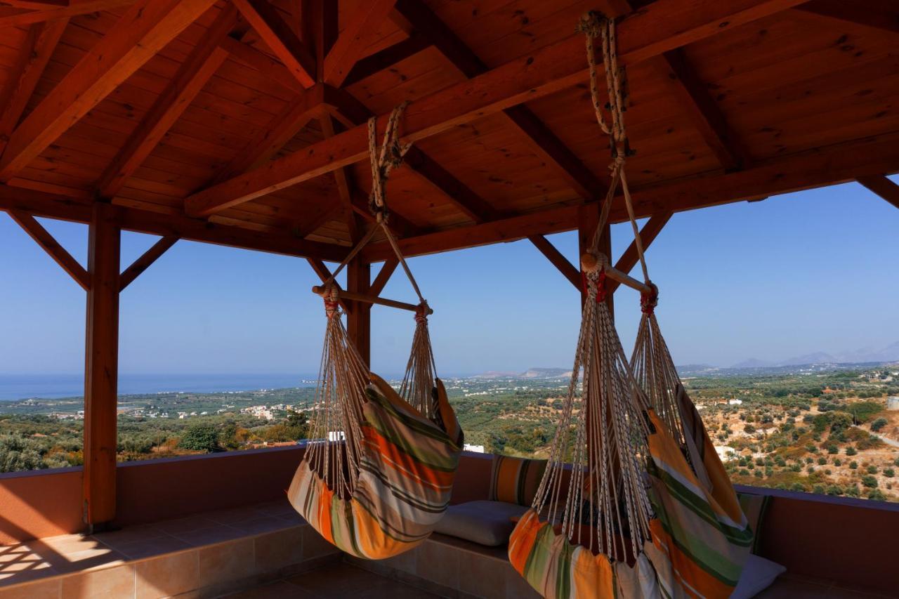 Villa Sunset With Stunning Sea View, Kids Area And Hammocks On Roof Terrace Agia Triada Exterior foto