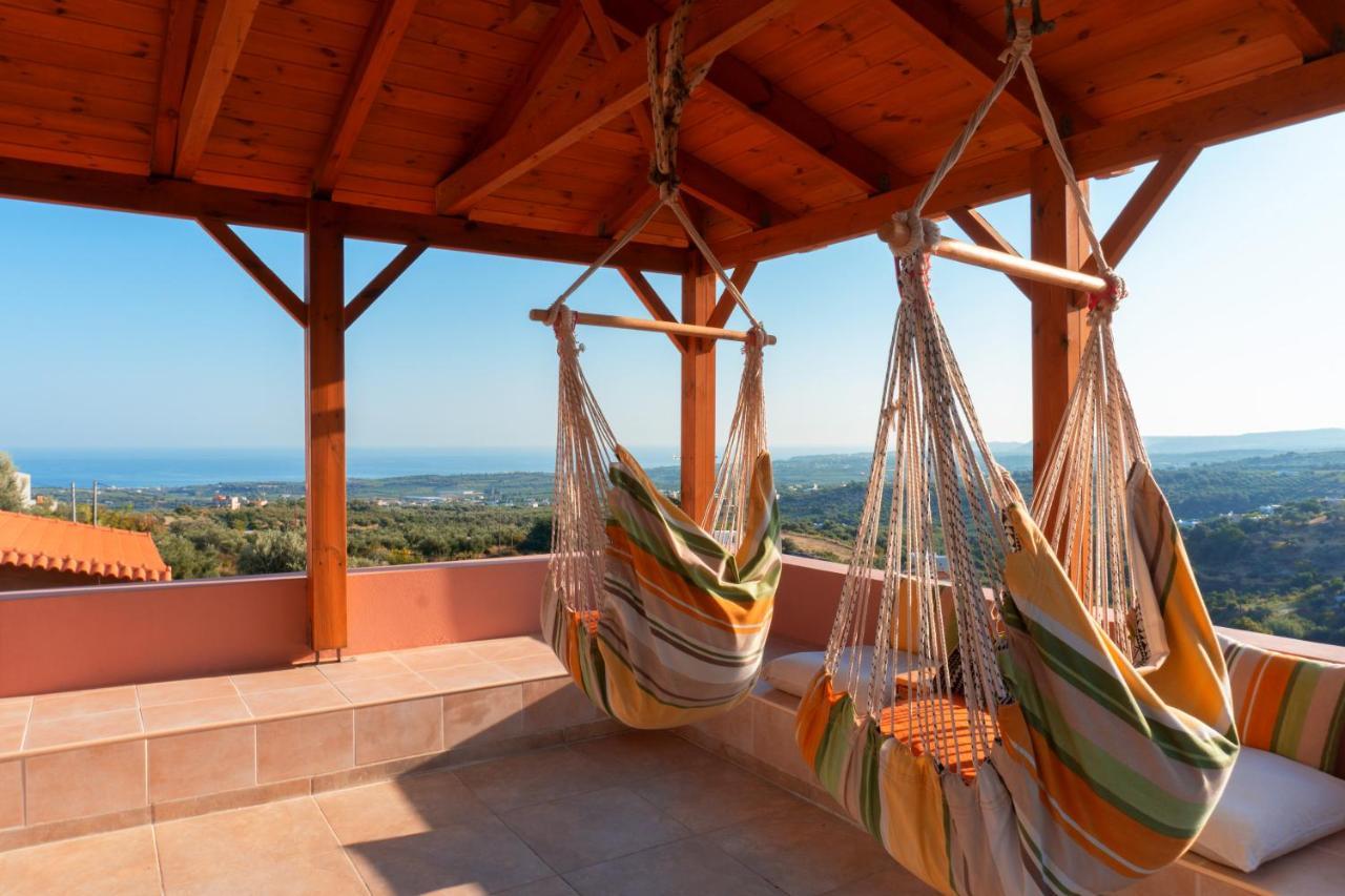 Villa Sunset With Stunning Sea View, Kids Area And Hammocks On Roof Terrace Agia Triada Exterior foto
