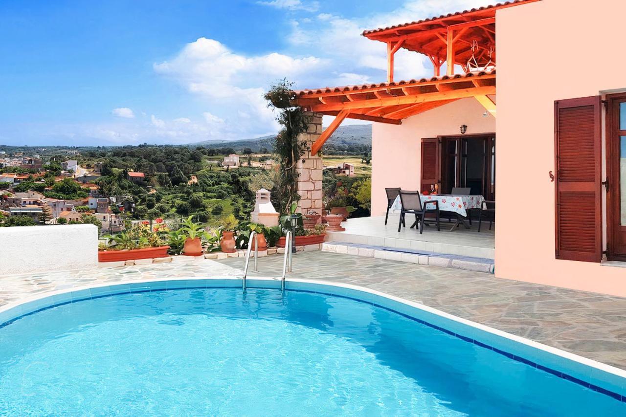 Villa Sunset With Stunning Sea View, Kids Area And Hammocks On Roof Terrace Agia Triada Exterior foto