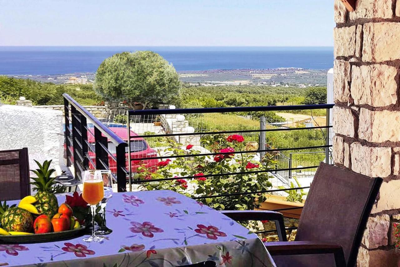 Villa Sunset With Stunning Sea View, Kids Area And Hammocks On Roof Terrace Agia Triada Exterior foto